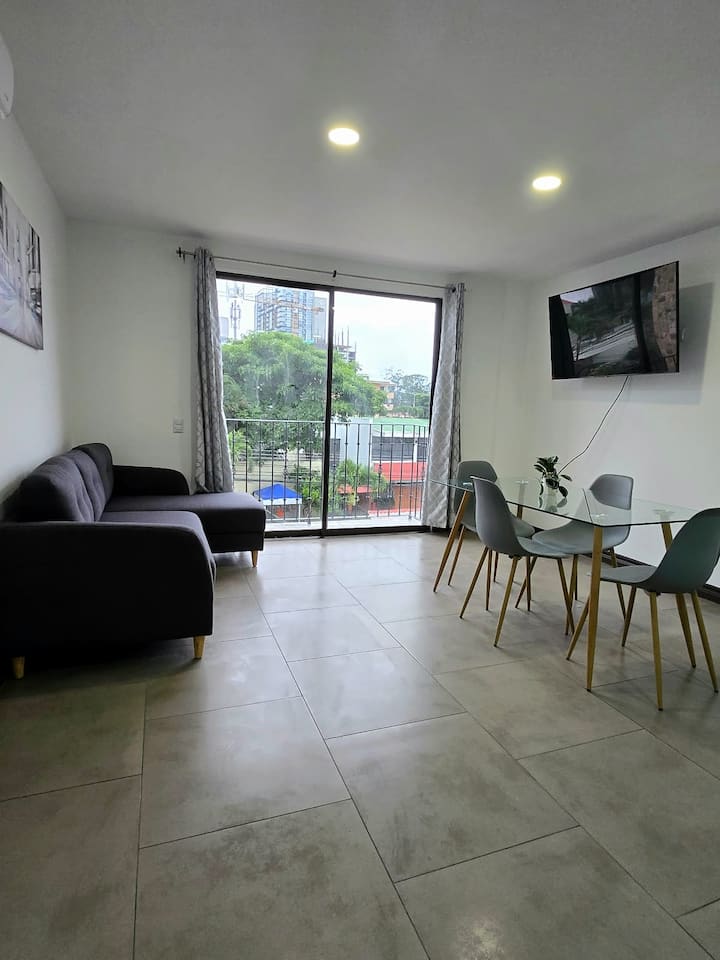 Modern Apt - 1br, A/c, Queen Bed - San José