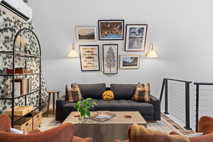 Sit back and discuss your upcoming outdoor activities. This sofa converts into a Queen bed!