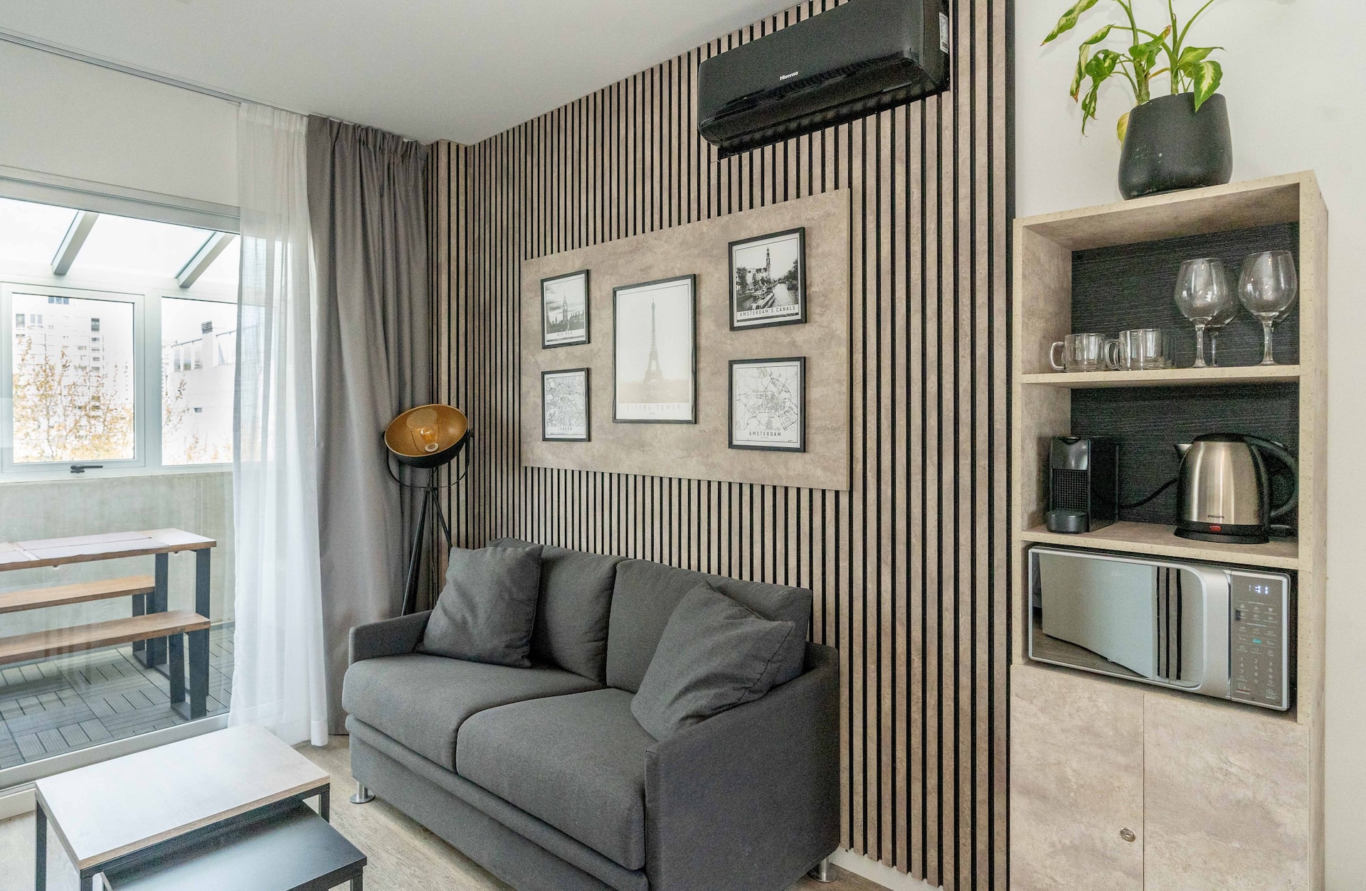New one-bedroom apartment with large terrace in Palermo