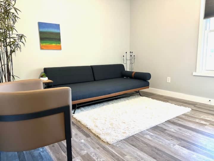 シングルソファベッド。この部屋にテレビはありません