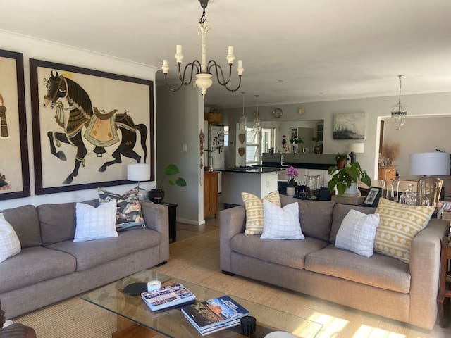 Family home with mountain views