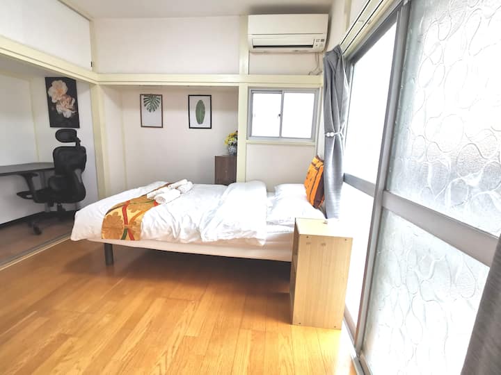 新宿直通ジブリ美術館近くダブルベッド温馨大床房Orangehouse - Kokubunji
