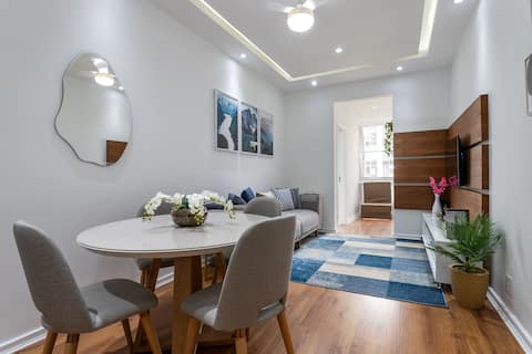 Top Airbnb: Botafogo| 2 bedrooms with garage 1-min walk to the subway em Botafogo