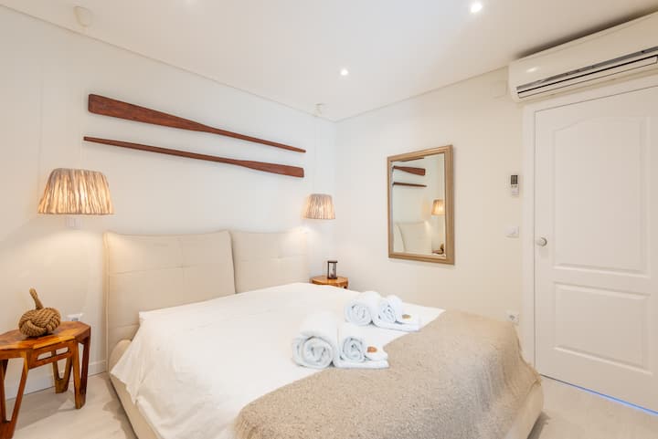 Thematic second bedroom, with fishermen and sea motives.