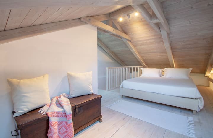 Bedroom 5 - Master Bedroom, Double Bed, situated on the loft, with access to loft bathroom, air conditioning