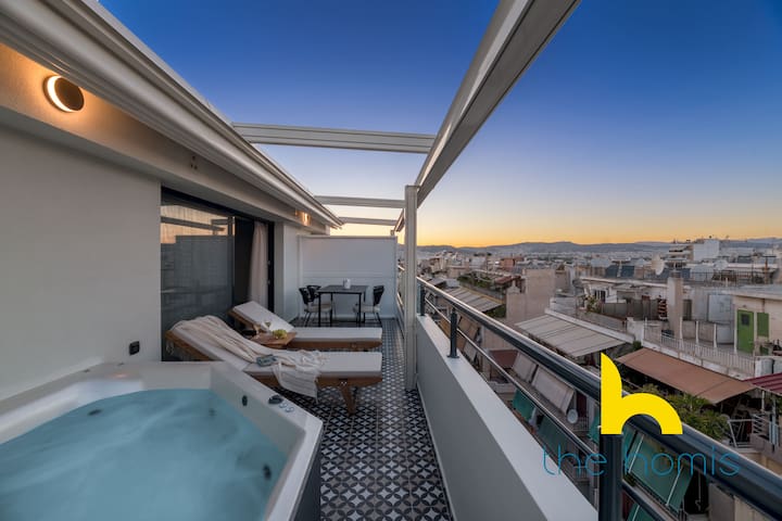 A33: Luxury Maisonette W/ Jacuzzi & Acropolis View