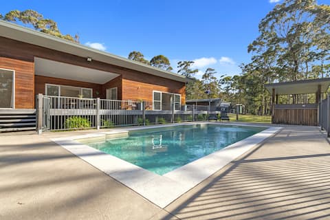 Jervis Bay home - heated pool, 3 acres & BMX track