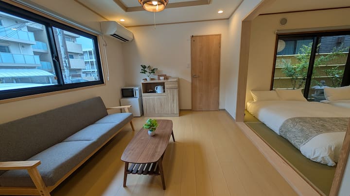 Garden Suite, 6min Drive To Kix, 2 Double Beds - 泉南市