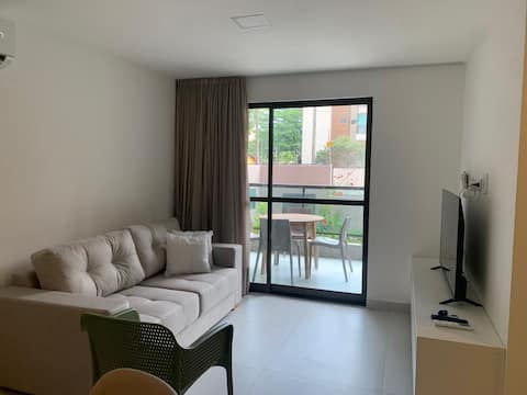 Top Airbnb: Flat 150 meters from the Beach/Downtown - Dubourcq Residence 202 in Ipojuca