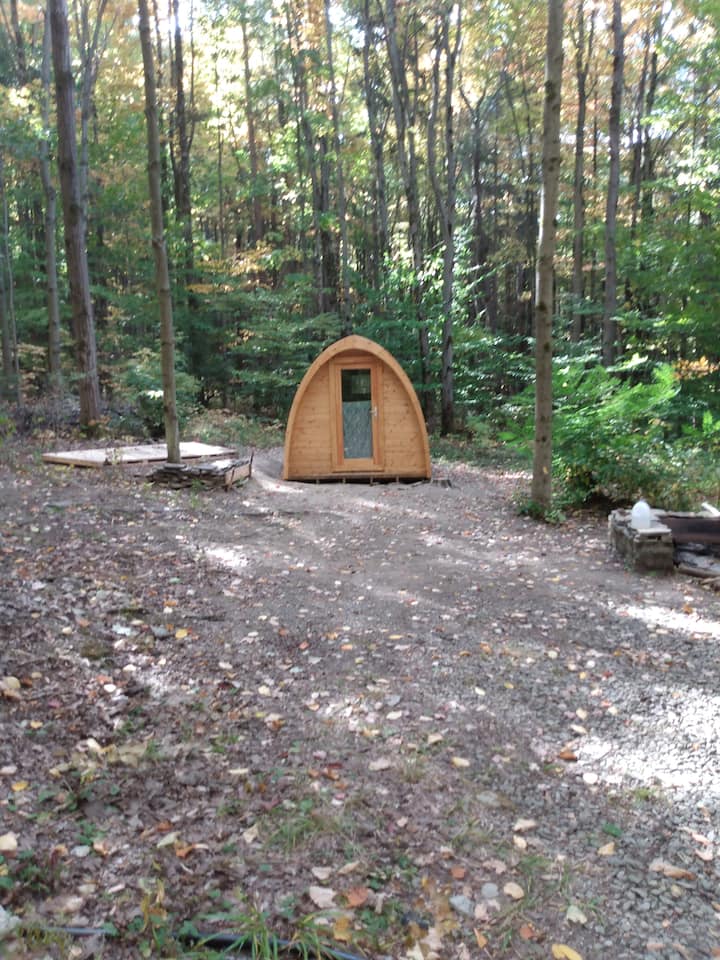 Fox's Den at Camp Earth Connection Cabins for Rent in Freeville, New