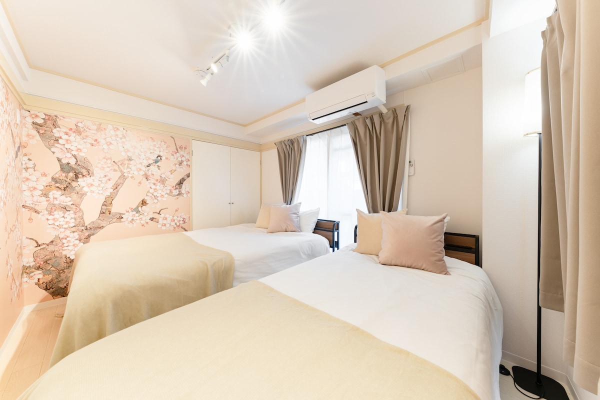 Japanese Art Room|2DK|4Bed|Near Metro&JR station - Apartments for