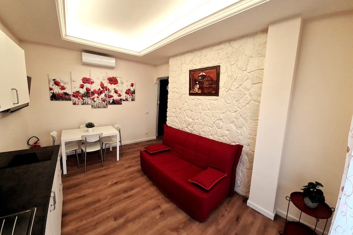 Кухня - всекидневна с двоен разтегателен диван