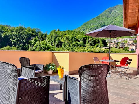 "Mirasole" splendid Penthouse with pool and terrace