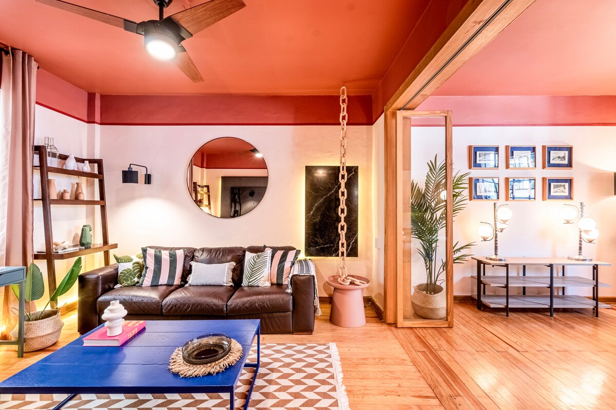 Top Airbnb: Trendy+ArtDeco Apartment in Condesa+CreativeFusion en Hipódromo Condesa