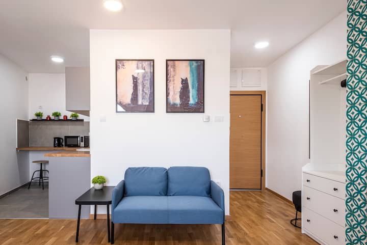 Modern Bright Studio In City Center- Free Parking - Novi Sad