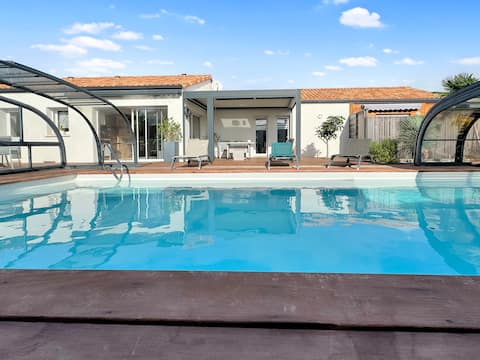 Large 8+2 House • Heated Pool • fast Wi-Fi • quiet