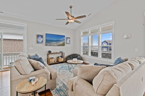 Top performing Airbnb: Beach Views | Private Pool | Second Row in Holden Beach