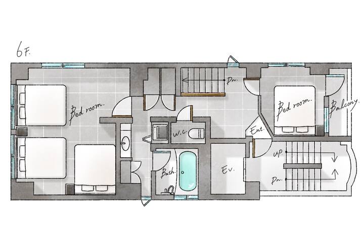 Center of Tokyo, 3min walk from Sta, 8ppl4beds91㎡ gallery image 5