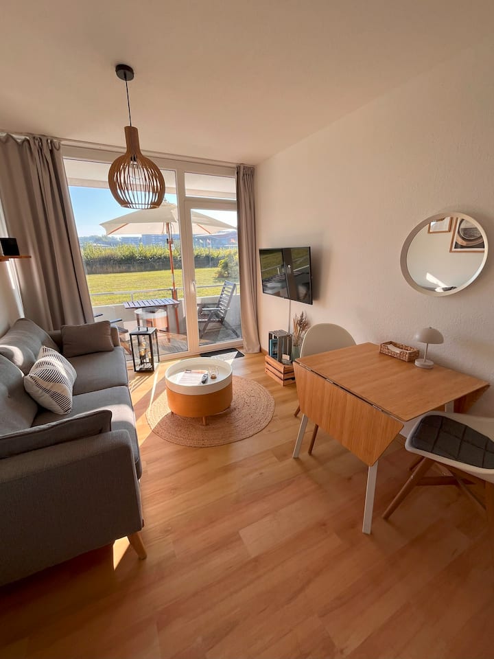 Cozy Baltic Sea beach cabin right on the beach