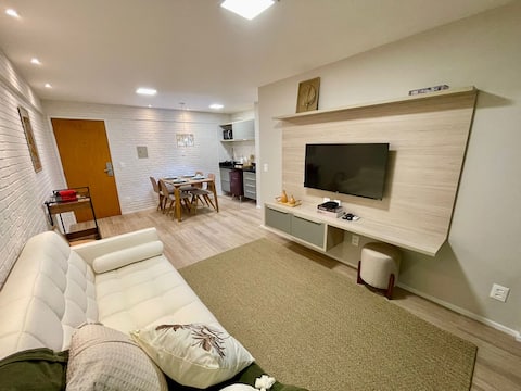 Top Airbnb: Luxury 2-bedroom flat with sea view 100 meters from the beach em Fortaleza