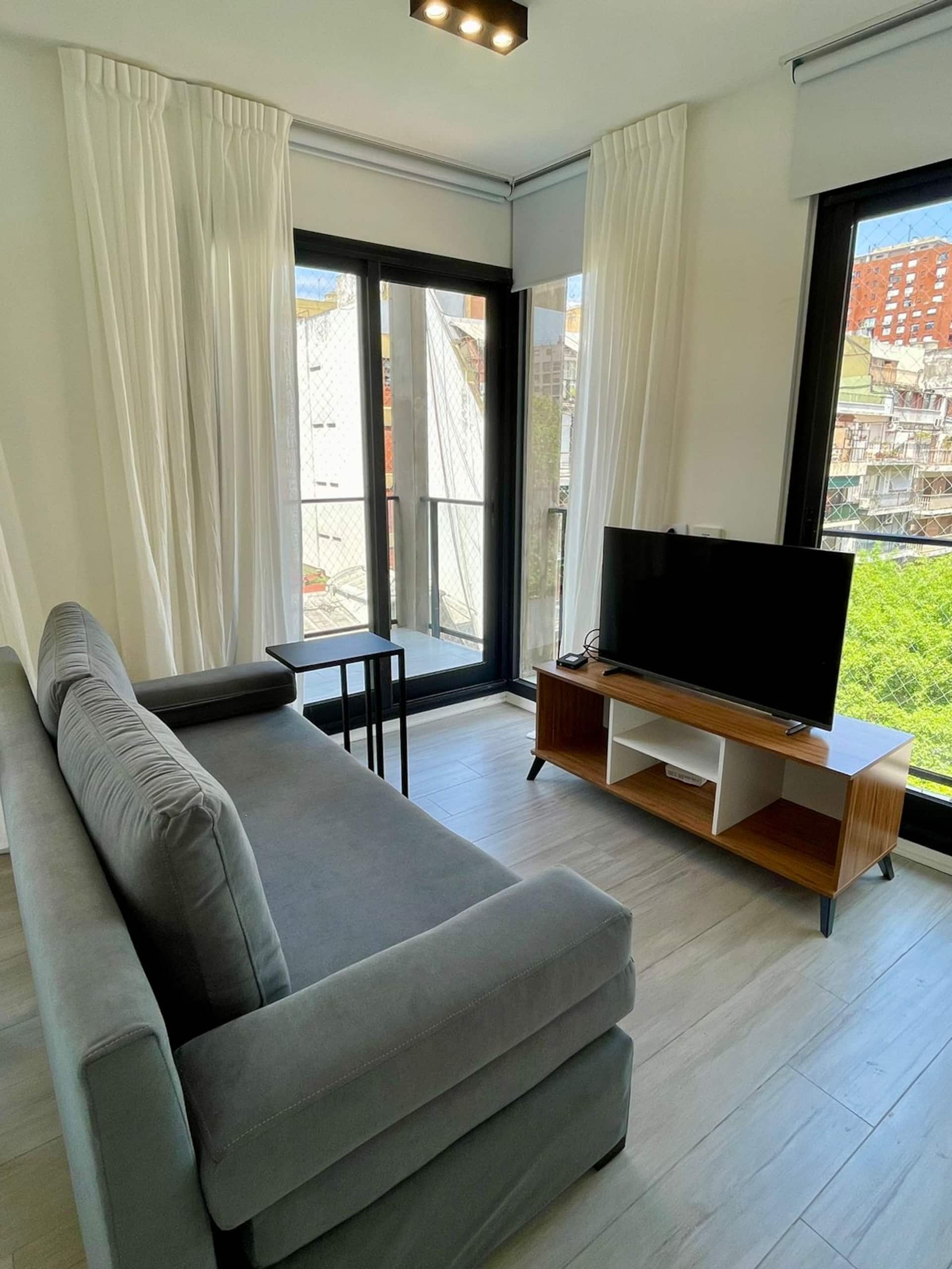 Apartamento novo de 1 quarto em Palermo
