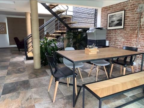 Casa Nydo large garden in Cholula