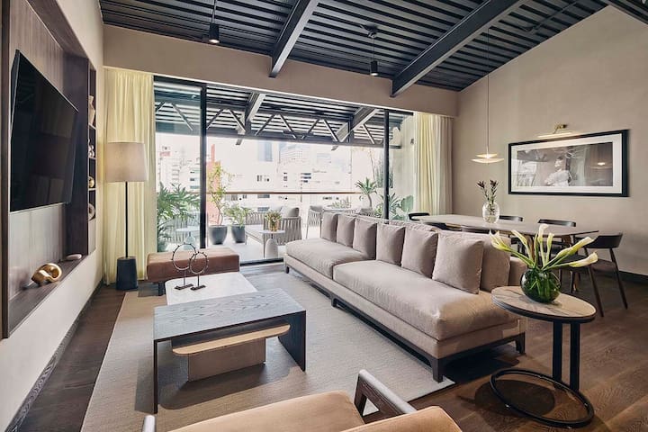 Polanco – Penthouse w/ Terrace 3BR/3BA 5 PAX