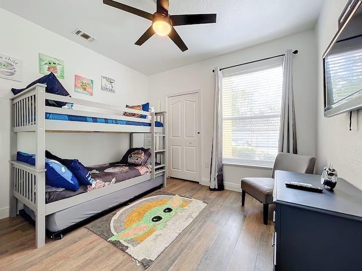 Literas individuales del tercer dormitorio con cama nido individual