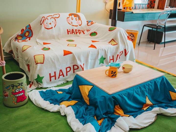 Twin Galaxy Shin Chan Home/4pax/TV BOx/ KSL/ CIQ - Airbnb