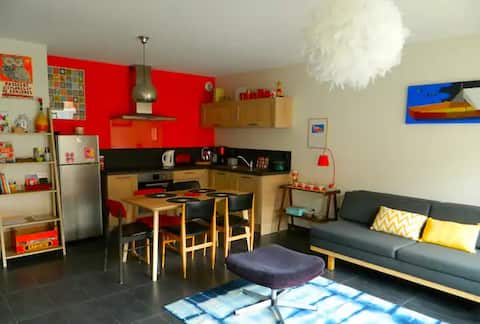 Successful Airbnb property: Eco-friendly apartment in Brasseries district, private parking in Cronenbourg