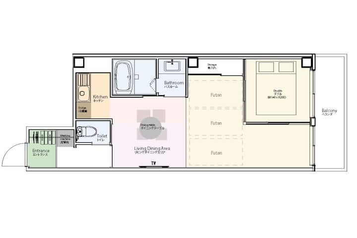 Hakata 7 Mins Walk To Subway 42㎡ Japanese City Apt - Fukuoka