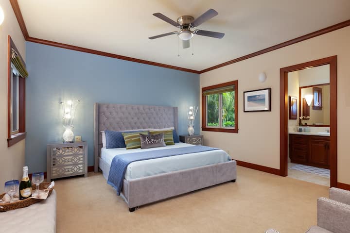 Საძინებელი №2 აპარტამენტი დიდი საწოლით და ცალკე კომპლექტით