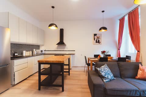 Successful Airbnb property: Spacious 2BR APT between Charles Bridges and Anděl in Praha 5