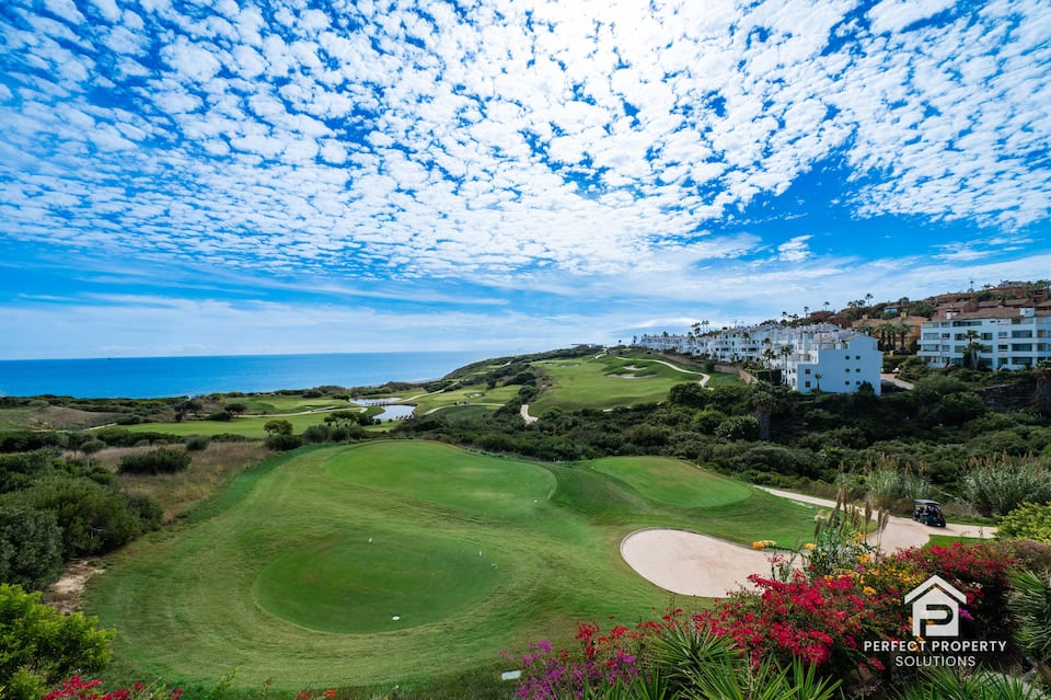 A terrace over the ninth hole at Alcaidesa, San Roque, Andalusia, Spain, photo 1 of 10