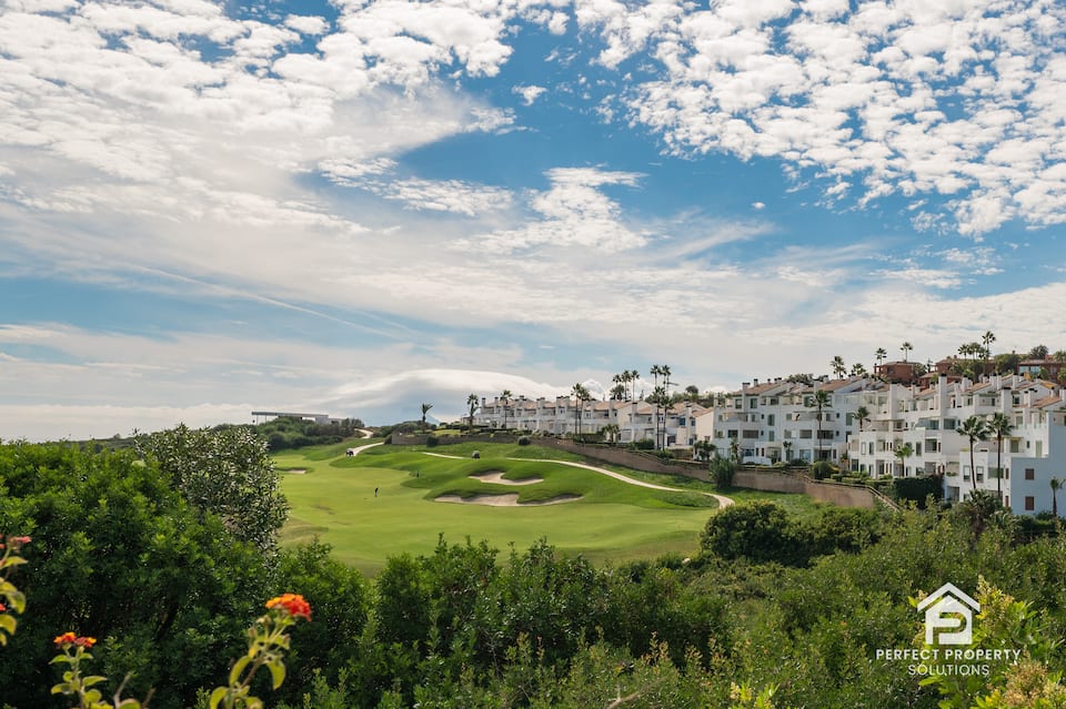 A terrace over the ninth hole at Alcaidesa, San Roque, Andalusia, Spain, photo 3 of 10