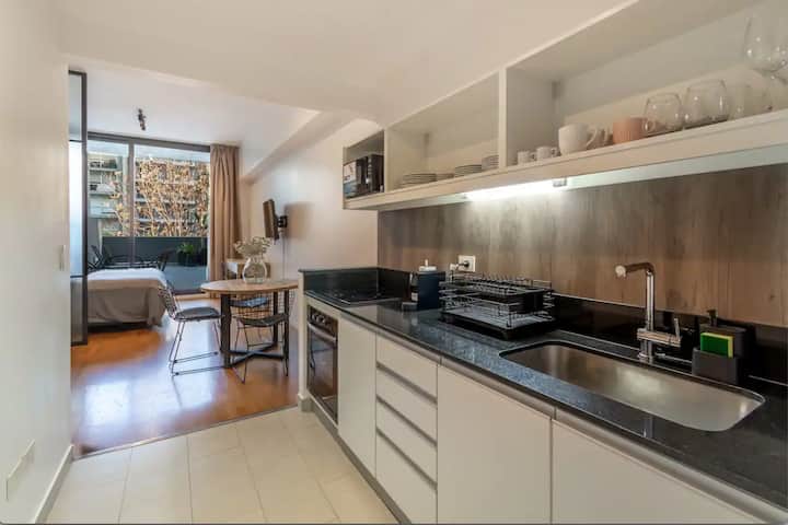 Monoambiente equipado con piscina en Palermo