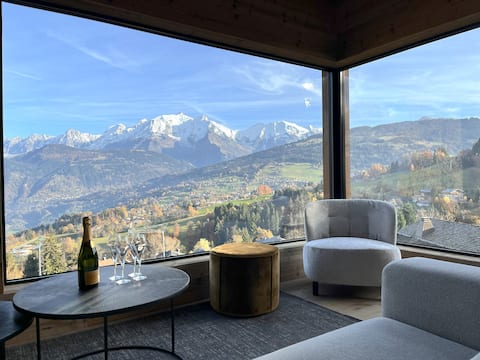 New chalet Combloux-Megève 10-12p Mont Blanc view