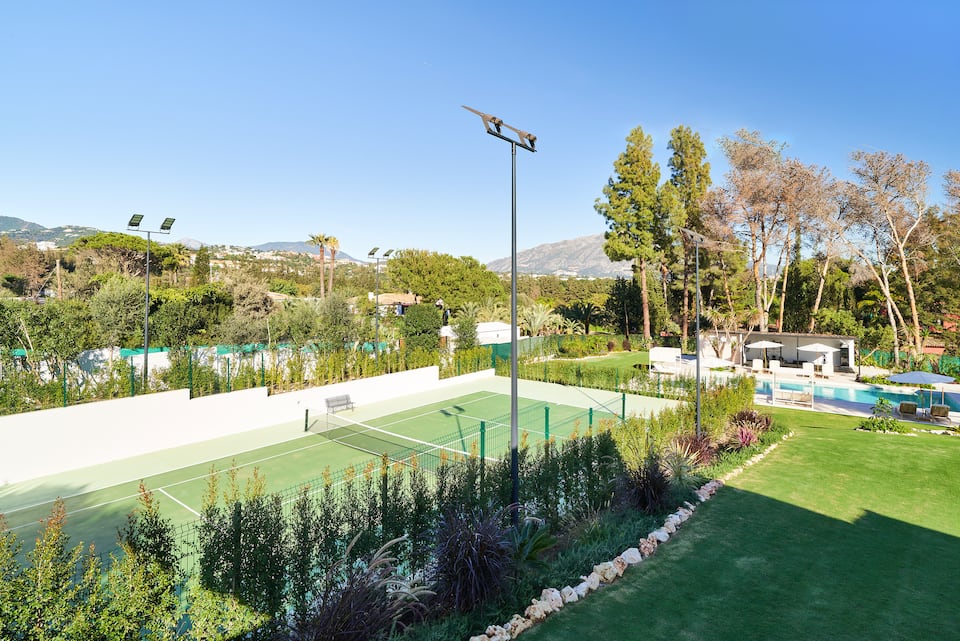 A white modern villa in big Marbella gardens, Marbella, Andalusia, Spain, photo 2 of 10