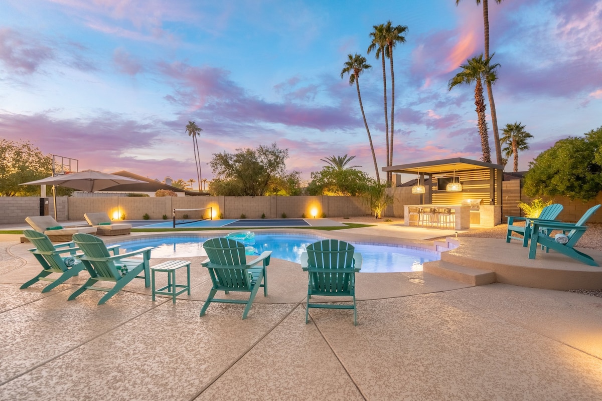 Poolside Palms-PickleBall/BBall/Pool/Firepit/Golf - Arizona