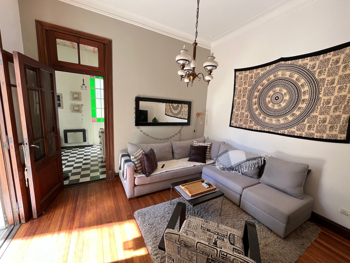 Departamento de 1 dormitorio con dos patios en Colegiales