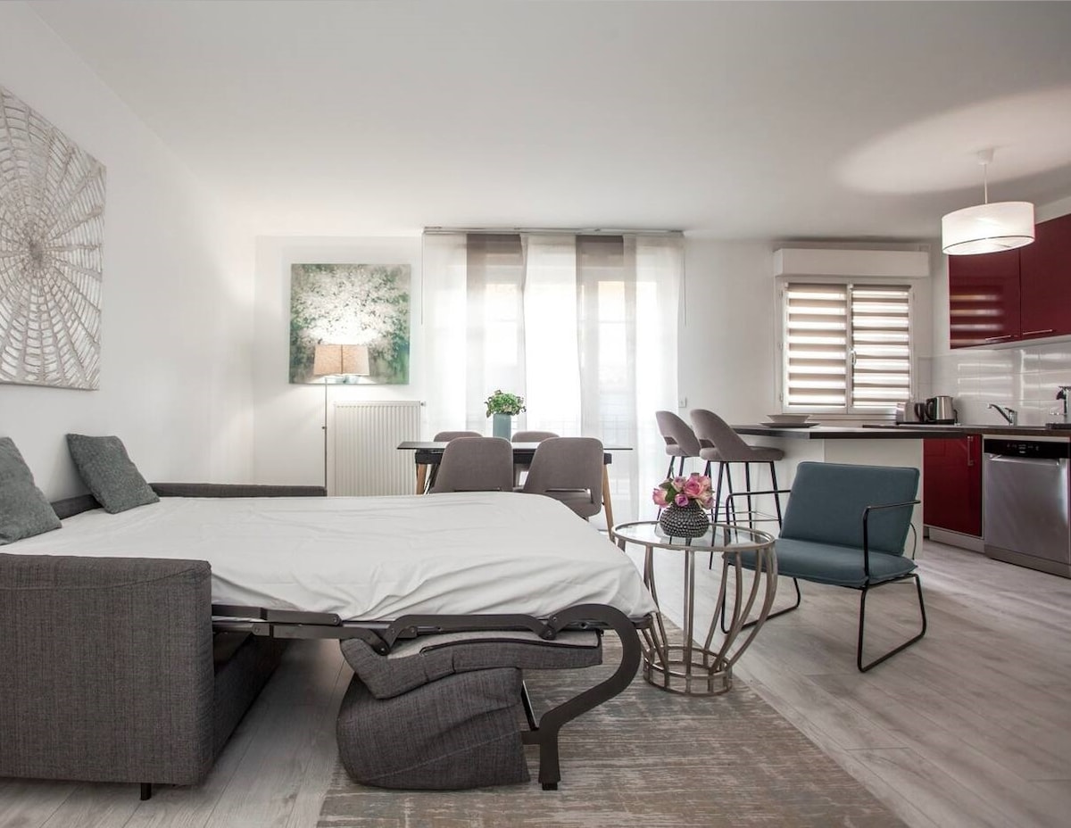 Airbnb performant: Le Danube, Appartment F2, 5mn Disneyland, 51m2 à Serris