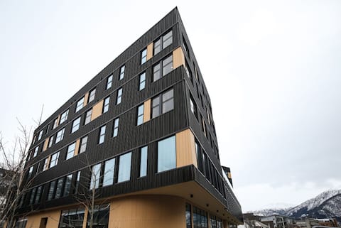 Top apartment on the riverbank