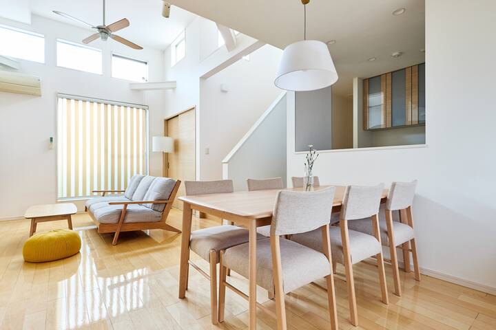 Wuto立石 | 駅徒歩9分95㎡3BR。無料駐車場有。明るくモダンで上質な日本の家。空港アクセス良