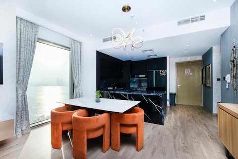 Successful Airbnb property: Ultra Luxury 2BR APT Offering Sea views, Creekside in Al Kheeran First