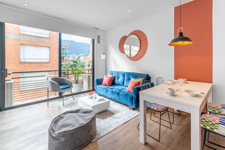 B* Illuminated & Warm 1br Park Virrey 630 Ft² - 보고타