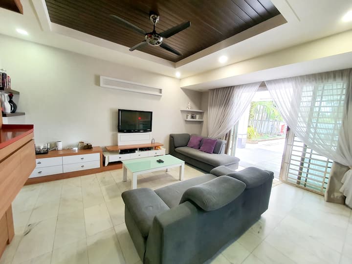 Garden Cozy2storeyhouse 4room 10pax@near Almajucso - Bukit Mertajam