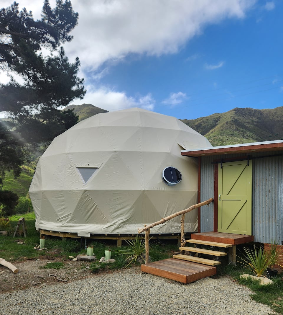 A geodesic dome on a lavender farm, Danseys Pass, Canterbury, New Zealand, photo 9 of 10