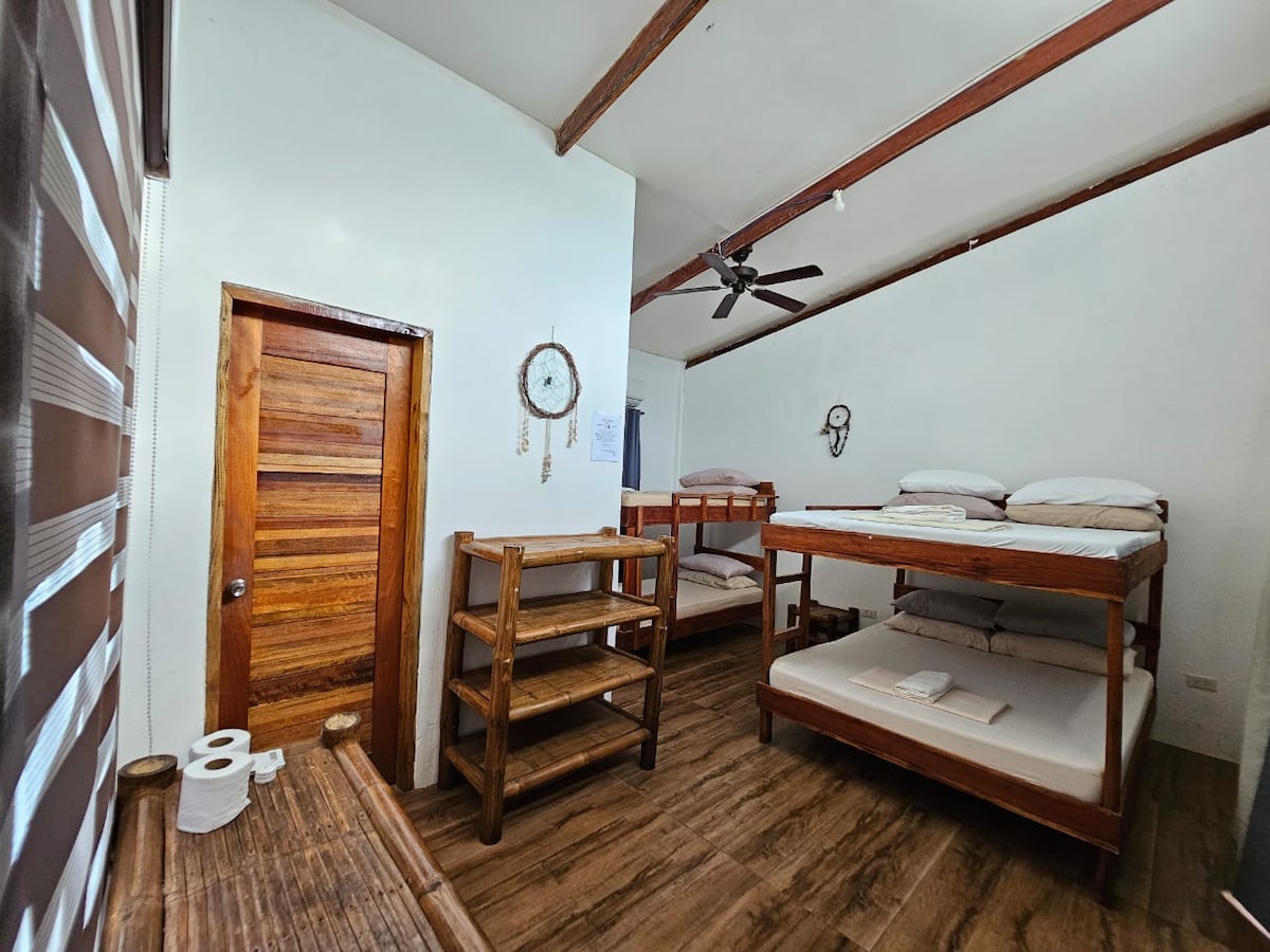 Dhoma familjare Langub 3 e përfunduar me mobilie bambuje dhe druri, 2 krevate dopio "queen" dhe 2 krevate tek (2 krevate marinarë), ajër të kondicionuar, ventilator tavani, frigorifer, kasafortë, ballkon privat, banjë private me dush të nxehtë dhe të ftohtë. E përshtatshme për 4 deri në 6 persona