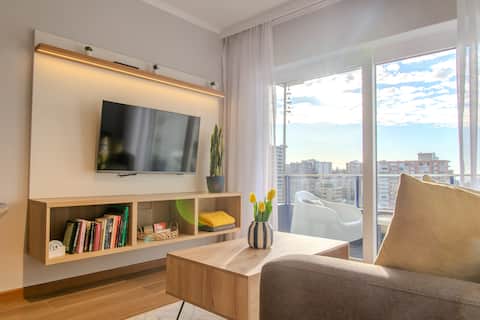 Top performing Airbnb: Modern and bright apartment with city views in Viña Del Mar
