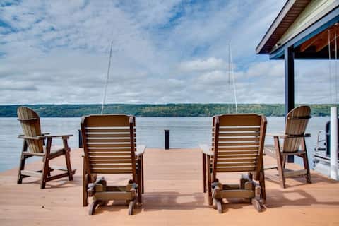 New 5-bed/5bath Seneca Lakefront home near Watkins